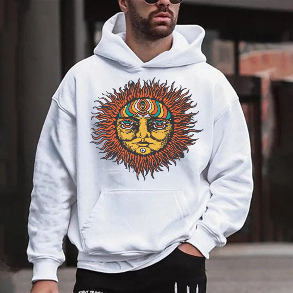 Loose Sun Graphic Print Casual Men's Sweatshirt sold by Shopnova product image thumbnail 2