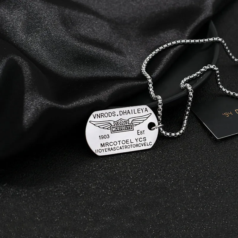 Unique and Edgy Pendant Designed Steel Chain made by Shopnova