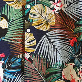 Fashion Casual Hawaiian Plant Print Resort Style Beach Suit sold by Shopnova product image thumbnail 3