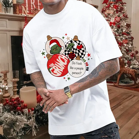 Grinchmas Print Men's Xmas Cotton T-shirt sold by Shopnova