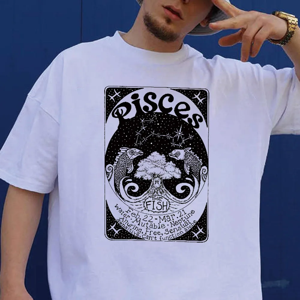 Pisces Graphic Print Casual Men's T-Shirt sold by Shopnova product image thumbnail 2