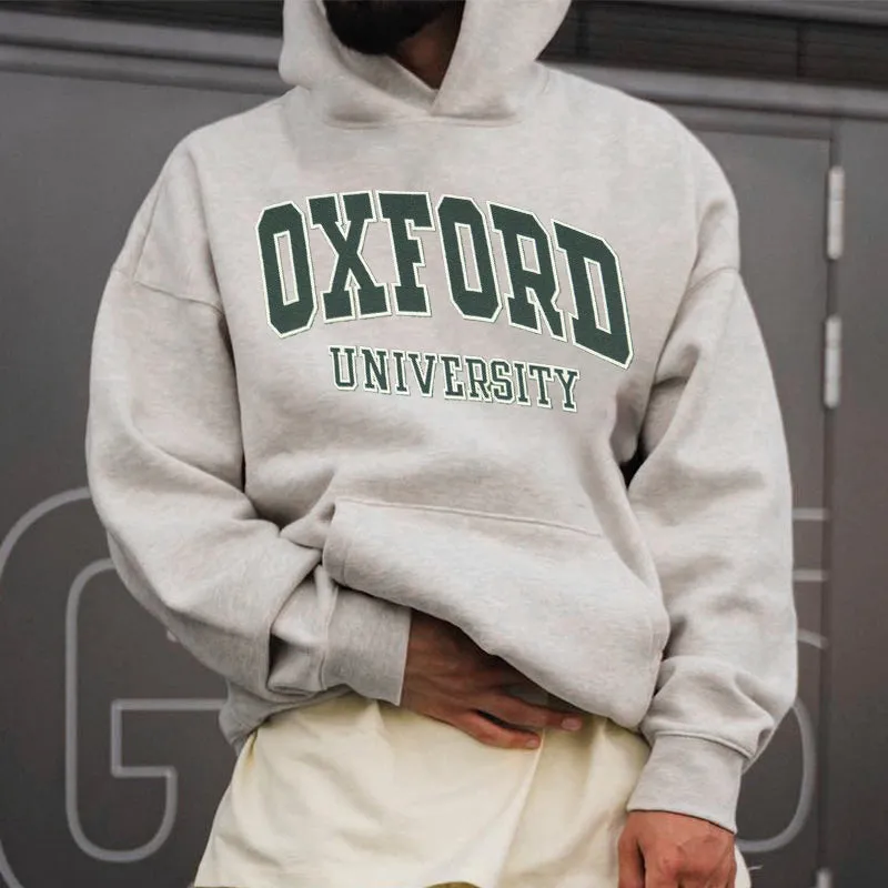 Oxford University Men's Streetwear Casual Hoodies sold by Shopnova
