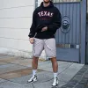 Texas Print Men's Fleece Oversize Hoodie Black 320g sold by Shopnova