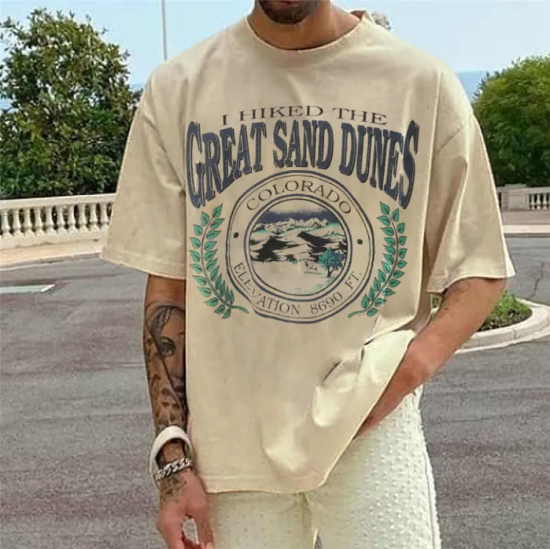Great Sand Dunes Print Short Sleeve T-Shirt made by Shopnova