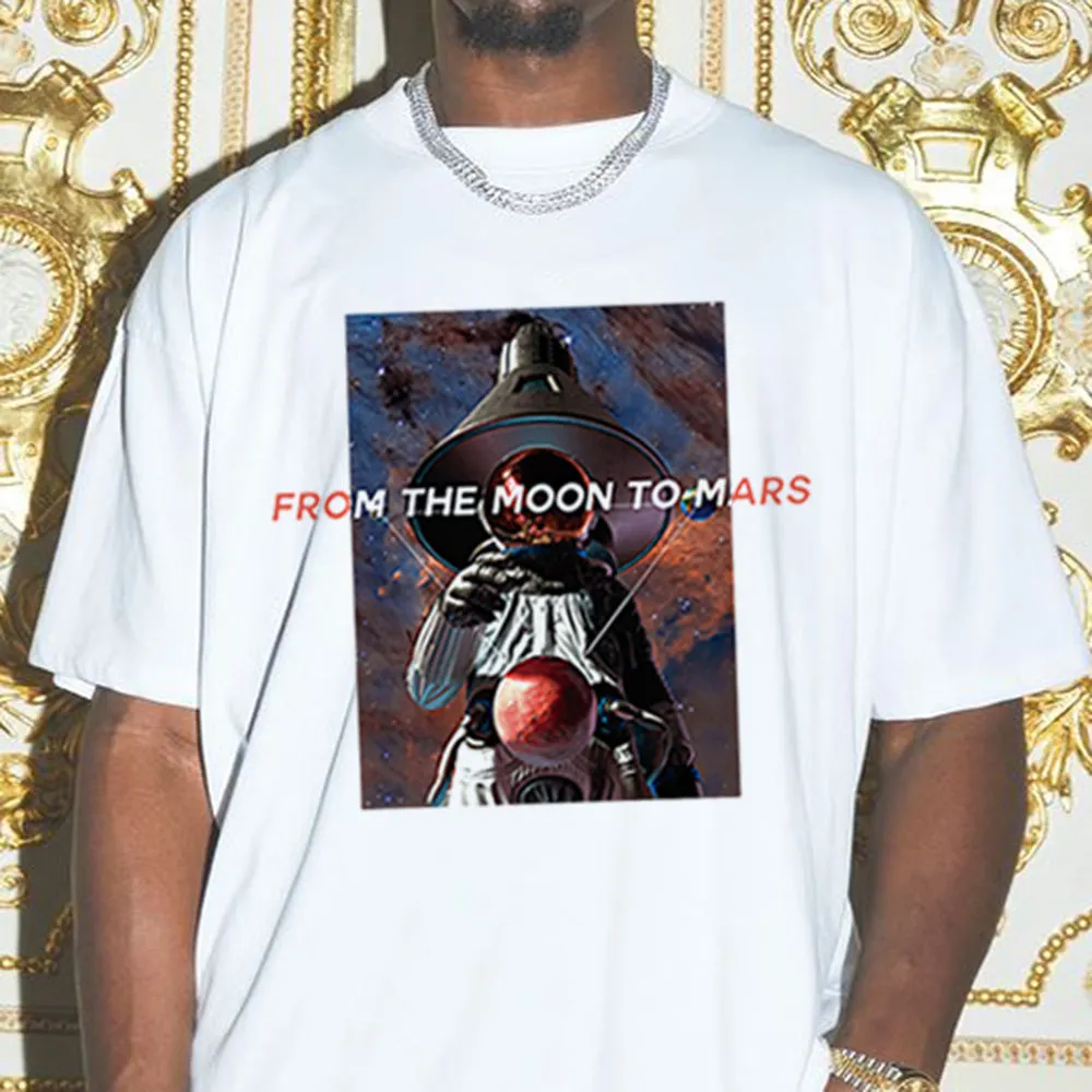 Space Graphic Print Loose Short Sleeve Men's T-Shirt sold by Shopnova product image thumbnail 2