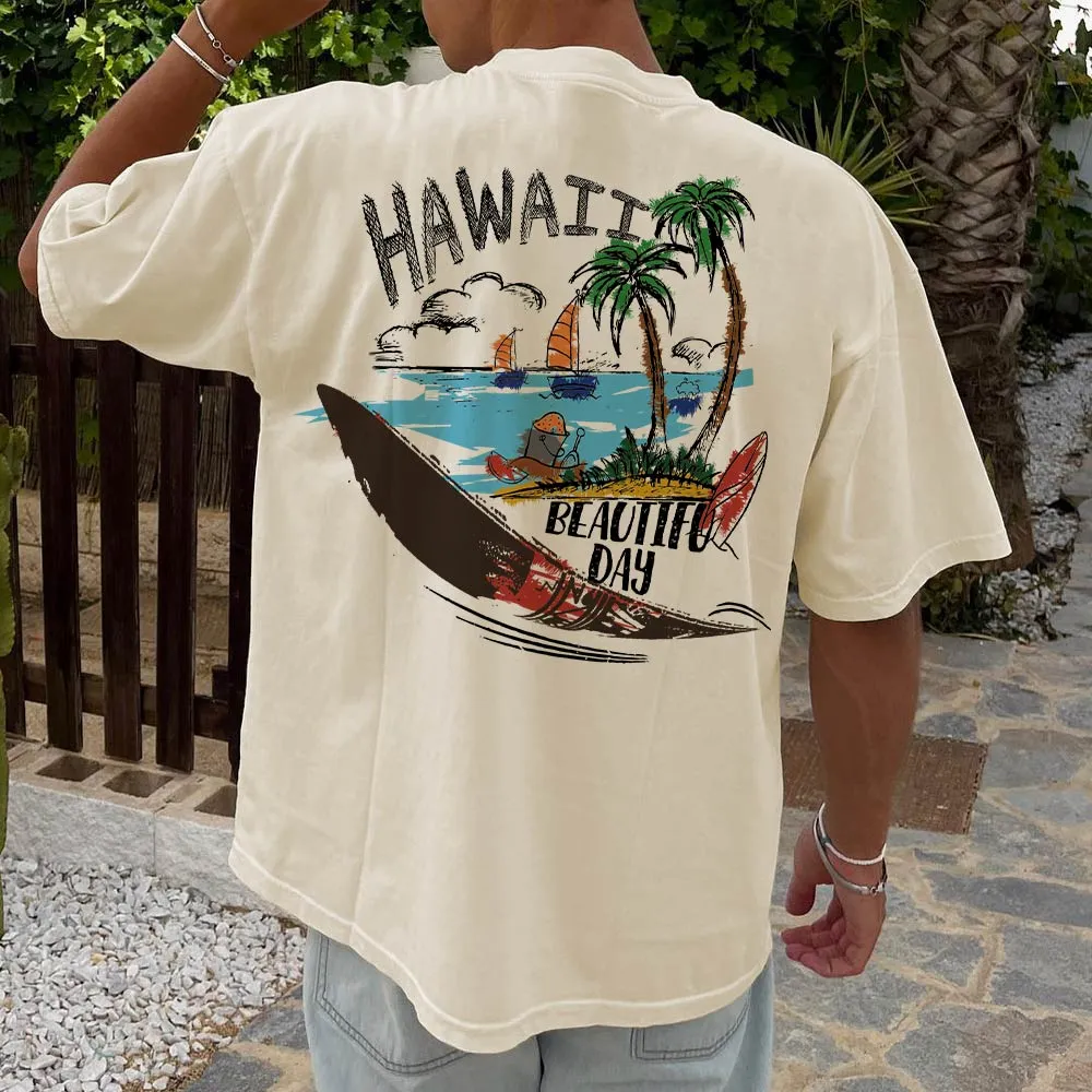 NOVAROPA™ Hawaii Beautiful Day Men's T-shirt sold by Shopnova