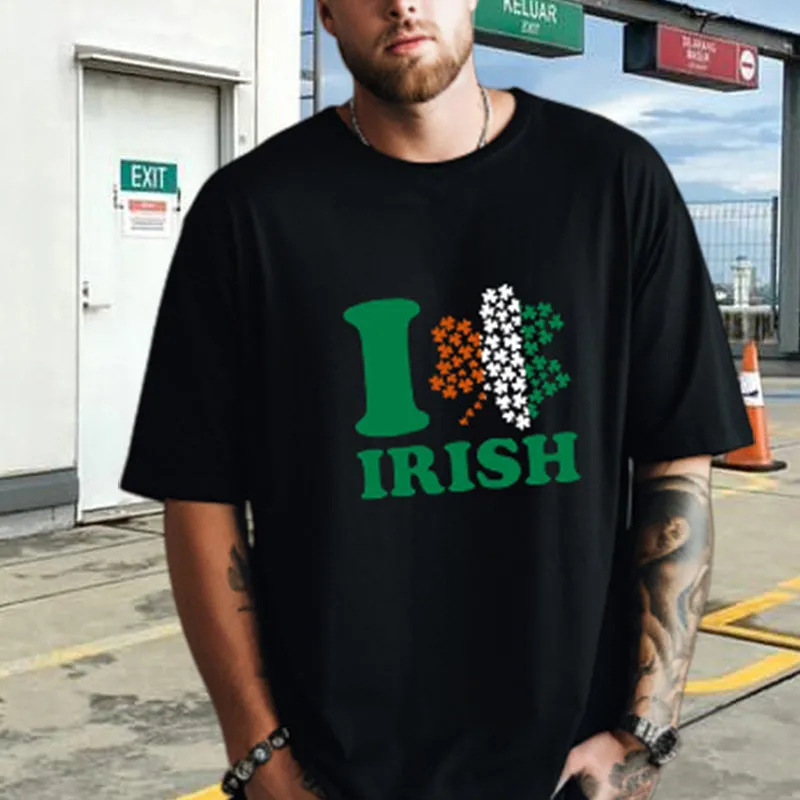 Love for Ireland Shamrock Heart Irish Pride Tee sold by Shopnova product image thumbnail 2