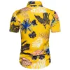 Cotton And Linen Printed Pocket Button-down Shirt sold by Shopnova
