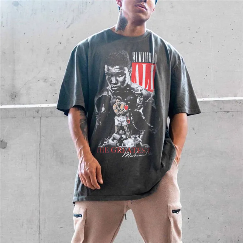 Street Trend Graphic Print Crew Neck Short Sleeve T-Shirt made by Shopnova