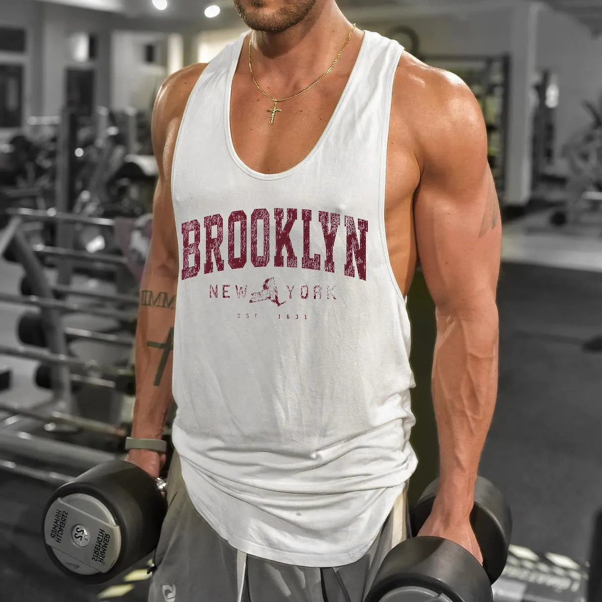 Brooklyn New York Men's Tank Top sold by Shopnova product image thumbnail 2