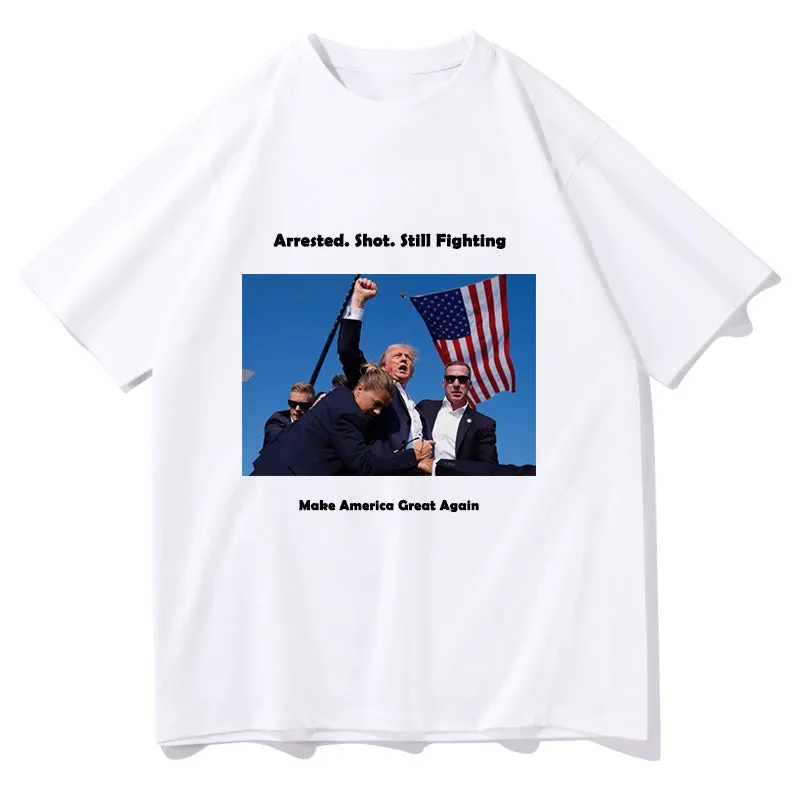 TRUMP 2024 Still Fighting Men's Short Sleeve Tee sold by Shopnova product image thumbnail 3
