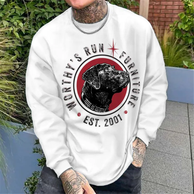 Labradoodle Men's Dog Print Long Sleeve T-Shirts-A sold by Shopnova