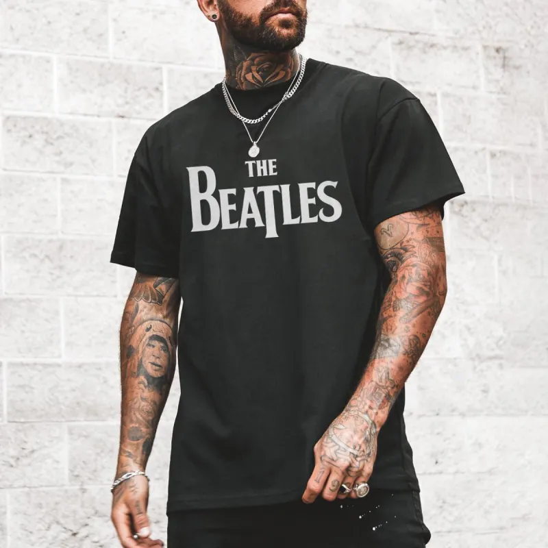 The Beatles Vintage Print Crew Neck Casual Men's T-Shirt sold by Shopnova