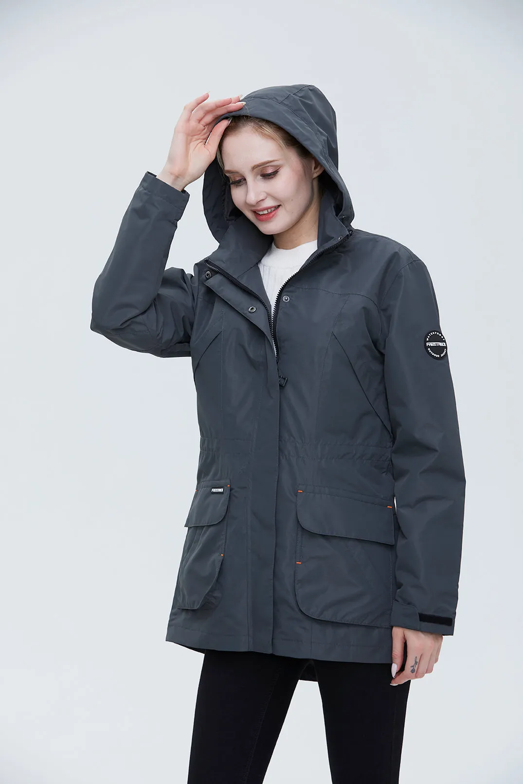 Freetrack Women's Waterproof Cycling Rain Hooded Jacket Running/Hiking/Golf Windbreaker Jacket sold by Shopnova product image thumbnail 4