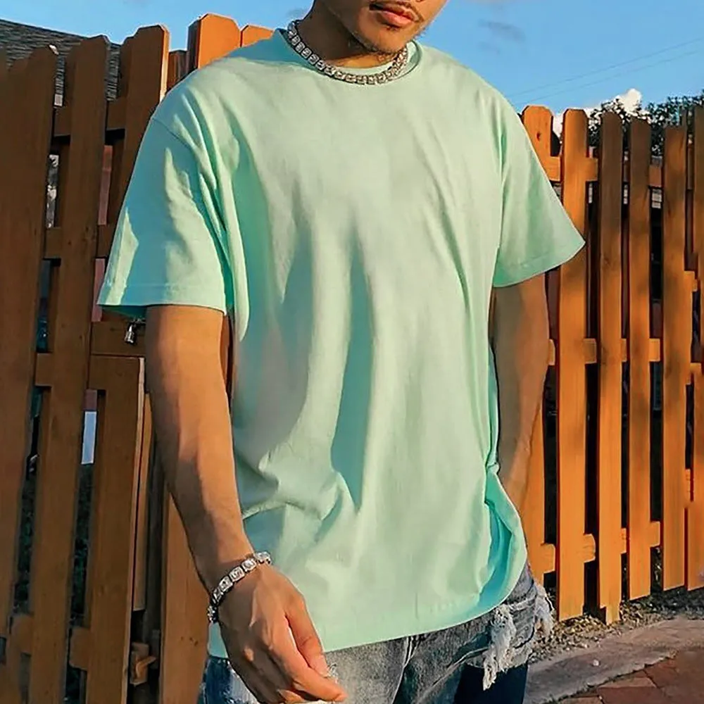 Casual Short Sleeve Plain Loose Men's T-Shirt sold by Shopnova product image thumbnail 2