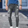 Wool Ripped Patch Denim Pants sold by Shopnova