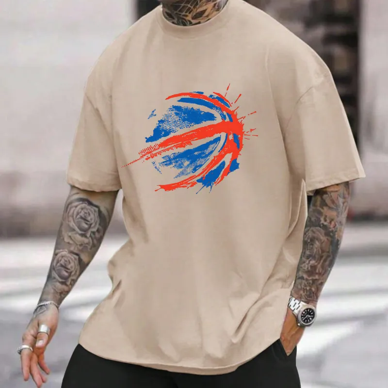 Men's Basketball Printed Cotton T-Shirts sold by Shopnova