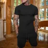 Summer Solid Color Sports Casual Short-sleeved Shorts Suit sold by Shopnova