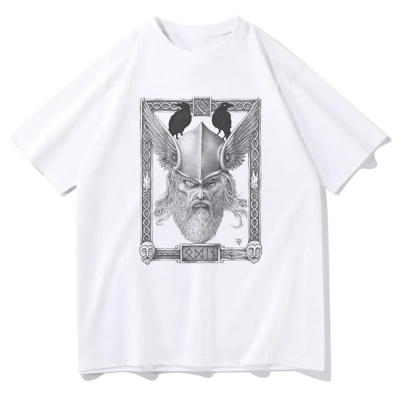 Odin and his Raven Iconic Portrait Stylish T-shirt sold by Shopnova product image thumbnail 5