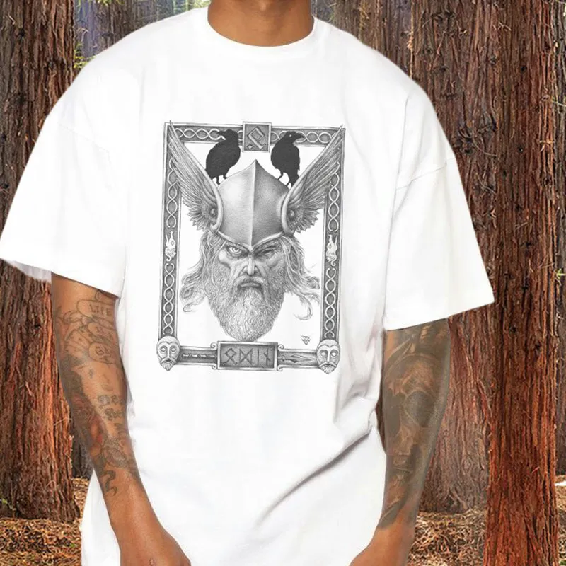 Odin and his Raven Iconic Portrait Stylish T-shirt sold by Shopnova product image thumbnail 2