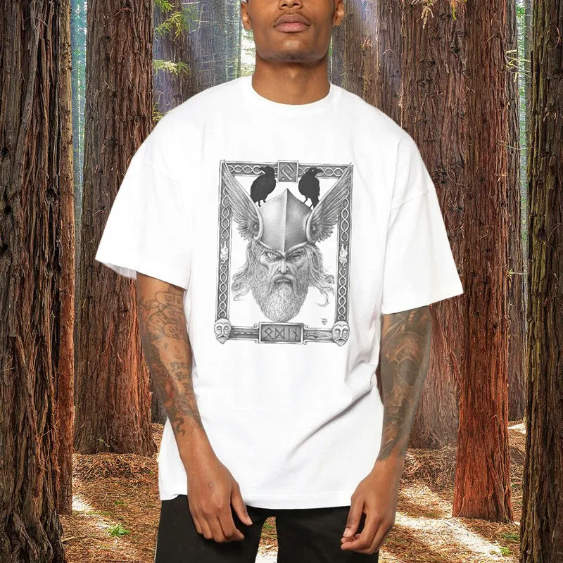 Odin and his Raven Iconic Portrait Stylish T-shirt sold by Shopnova