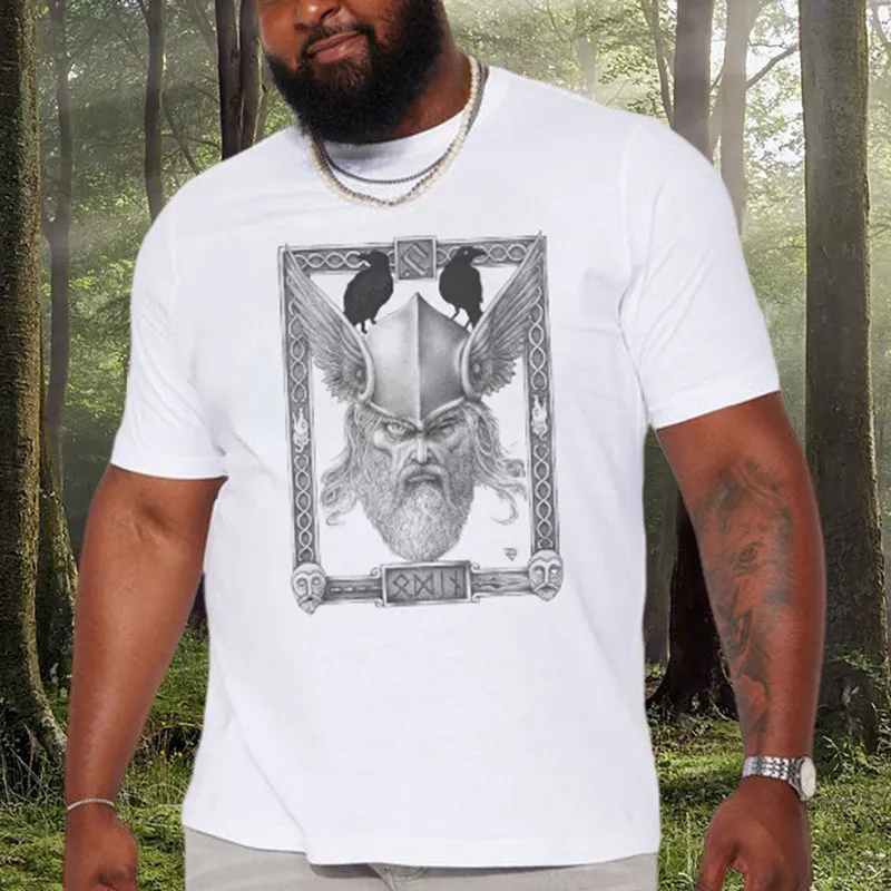 Odin and his Raven Iconic Portrait Stylish T-shirt sold by Shopnova product image thumbnail 4