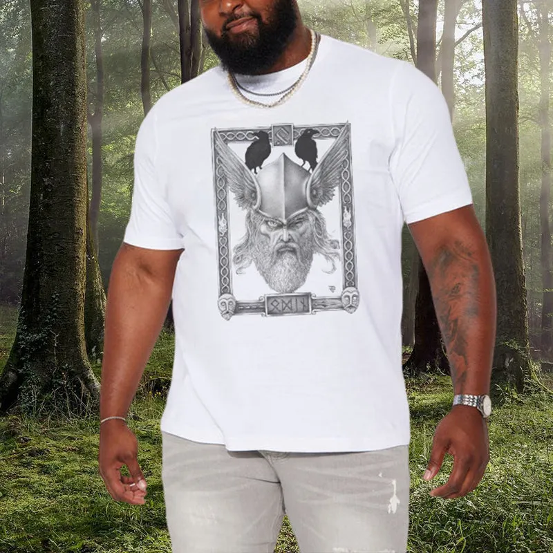 Odin and his Raven Iconic Portrait Stylish T-shirt sold by Shopnova product image thumbnail 3