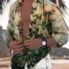 Men's Cotton Butterfly Graphic Print Loose Long Sleeve Casual Shirt sold by Shopnova