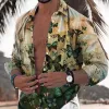 Men's Cotton Butterfly Graphic Print Loose Long Sleeve Casual Shirt sold by Shopnova