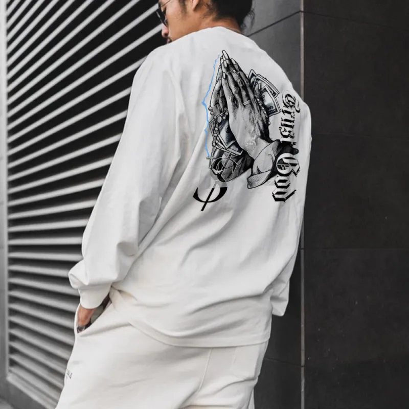 Dollar Print Men's Casual Long Sleeve T-Shirt-A sold by Shopnova
