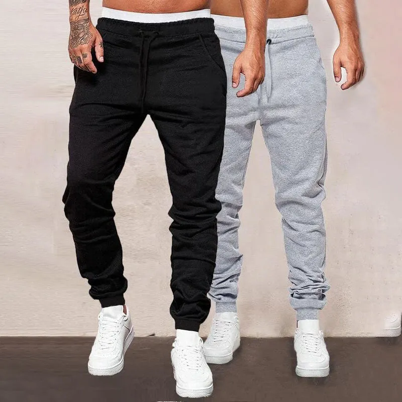 Clearance-Casual printed solid sweatpants sold by Shopnova