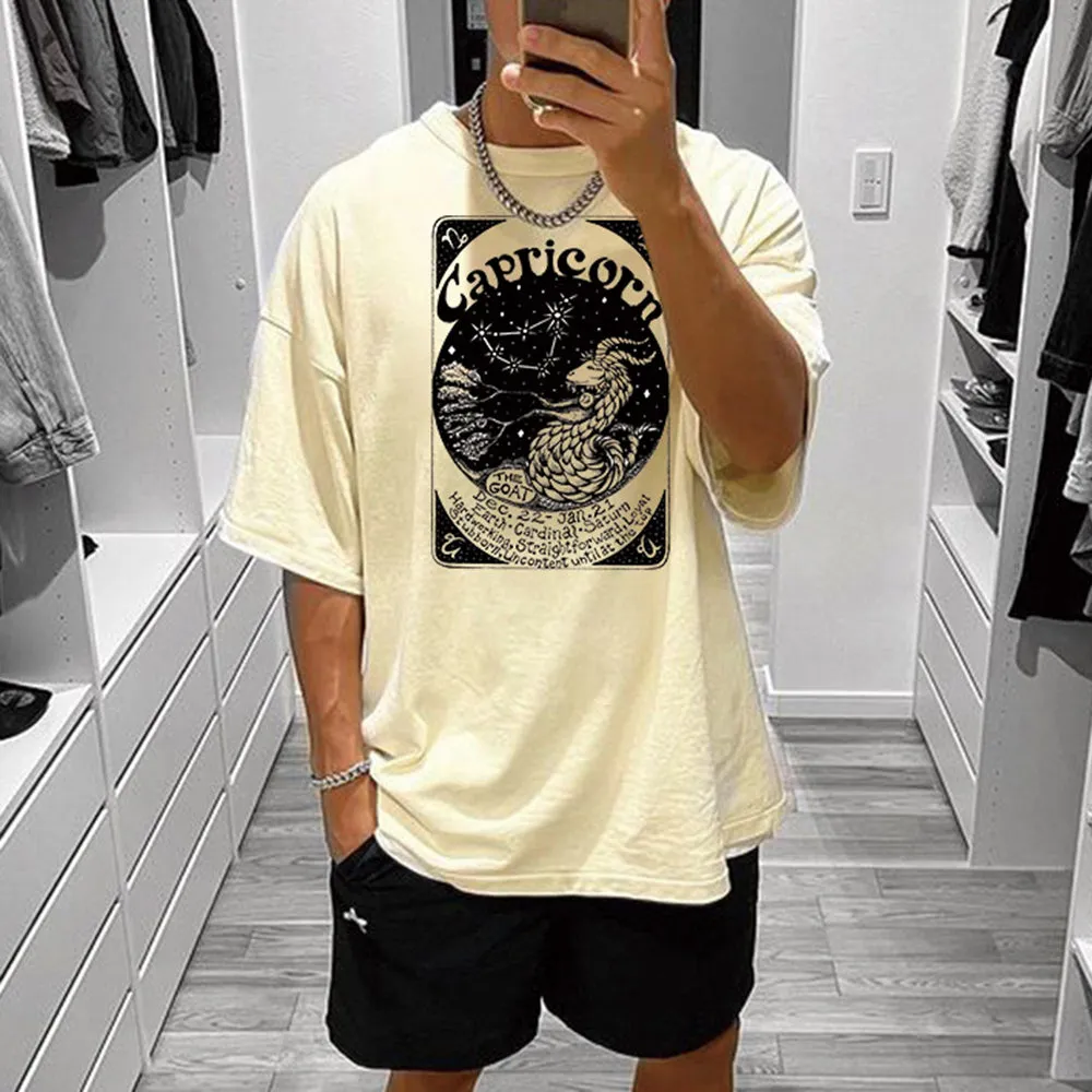 Capricorn Graphic Print Casual Men's T-Shirt sold by Shopnova