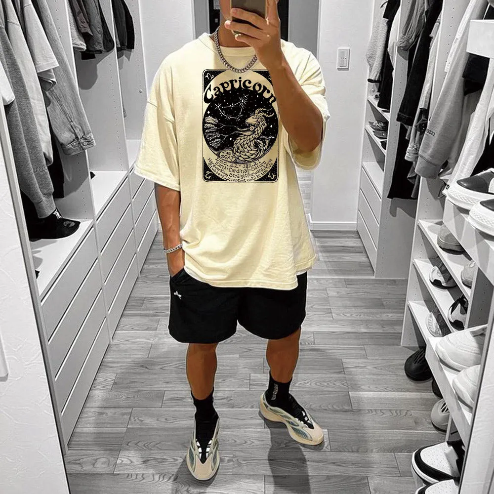 Capricorn Graphic Print Casual Men's T-Shirt sold by Shopnova product image thumbnail 2