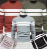 Striped Color-block Men's Sweater sold by Shopnova