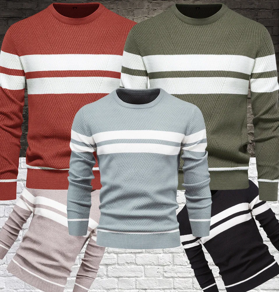 Striped Color-block Men's Sweater sold by Shopnova product image thumbnail 3