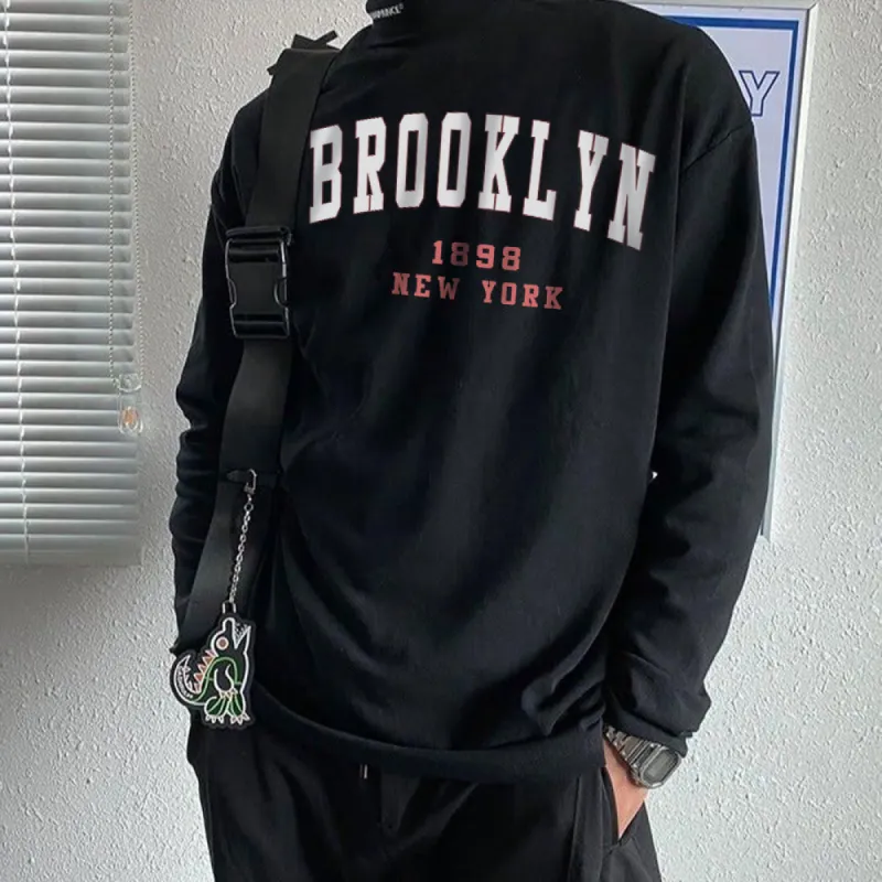 Brooklyn 1898 New York Men's Long Sleeve T-Shirt-B sold by Shopnova