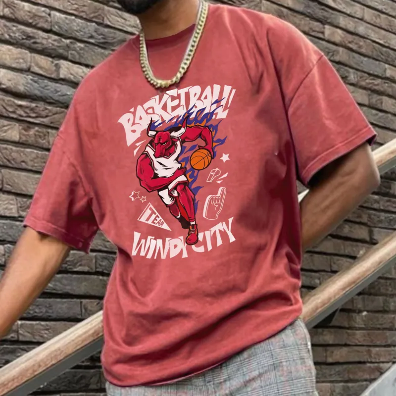 Men‘s Chicago Bulls Casual Cotton T-Shirts sold by Shopnova