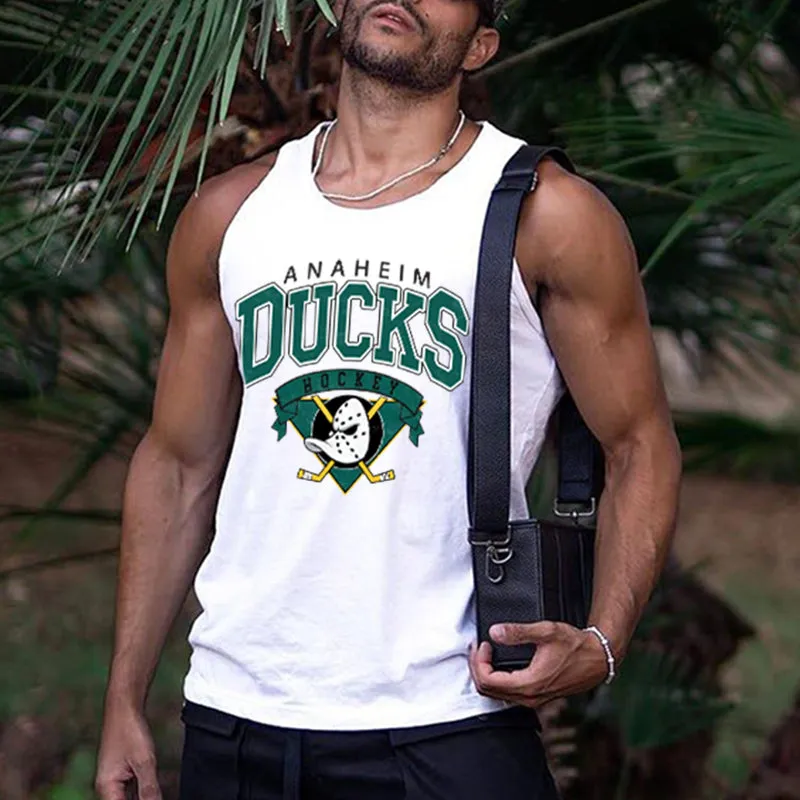 Anaheim Ducks Men's Sports Casual Tank Tops-A sold by Shopnova