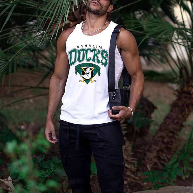 Anaheim Ducks Men's Sports Casual Tank Tops-A sold by Shopnova product image thumbnail 2