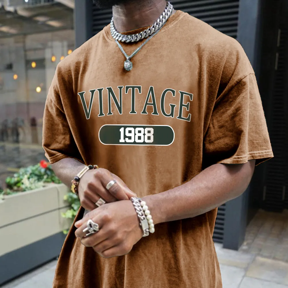 Alphabet Graphic Print Men's Short Sleeve T-Shirt sold by Shopnova product image thumbnail 2