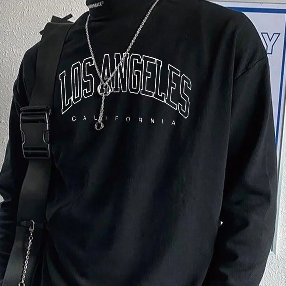 Los Angeles Print Men's Casual Long Sleeve T-Shirts-B sold by Shopnova product image thumbnail 2