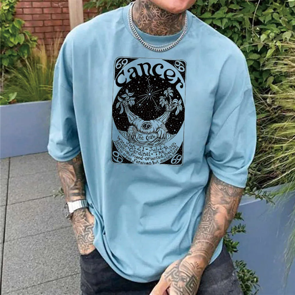 Cancer Graphic Print Casual Men's T-Shirt sold by Shopnova product image thumbnail 2