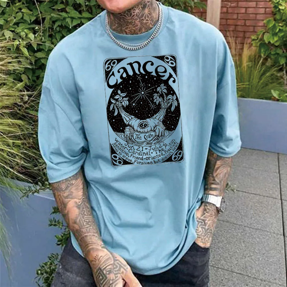 Cancer Graphic Print Casual Men's T-Shirt sold by Shopnova