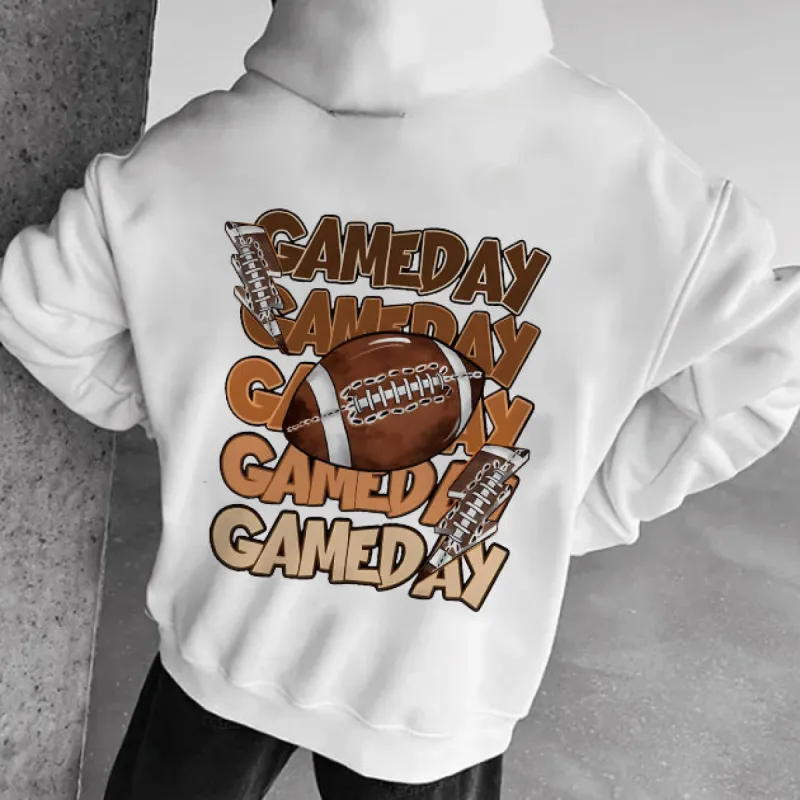 Football Game Day Print Men's Fleece Hoodie sold by Shopnova