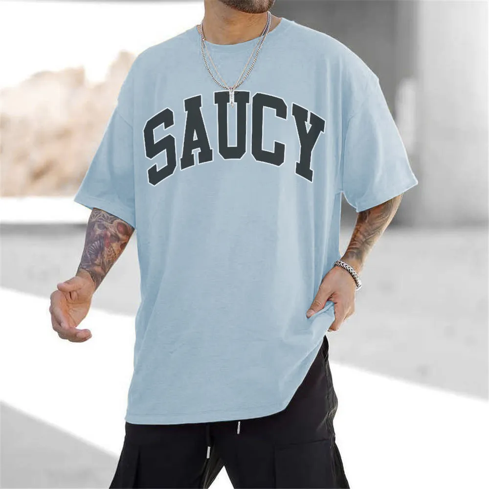 Street Trend Casual Monogram Print Crew Neck T-Shirt sold by Shopnova product image thumbnail 4