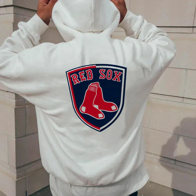 Red Sox Baseball Men's Fleeced Hoodie sold by Shopnova product image thumbnail 2