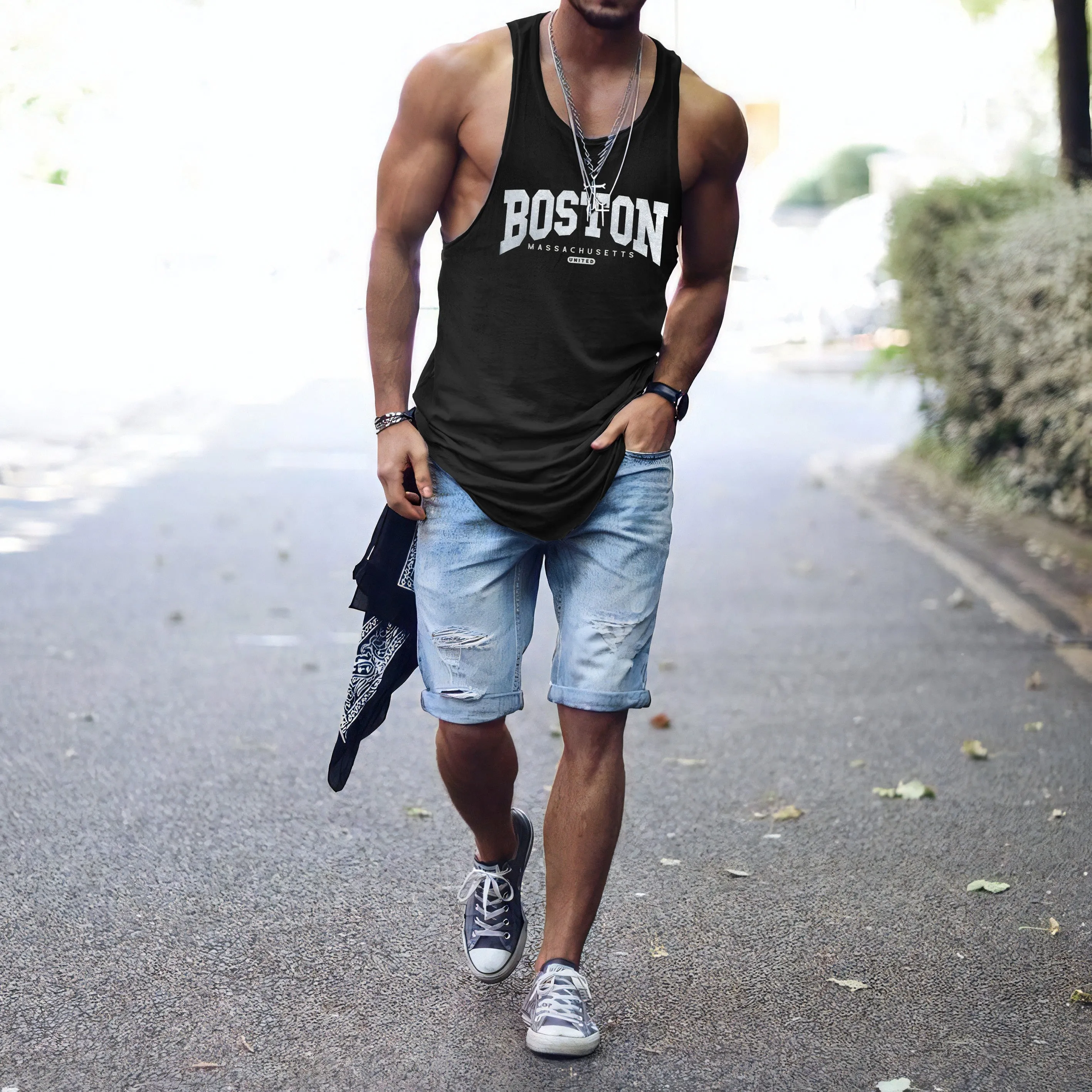 Boston Men's Sport Street Tank Top sold by Shopnova product image thumbnail 2