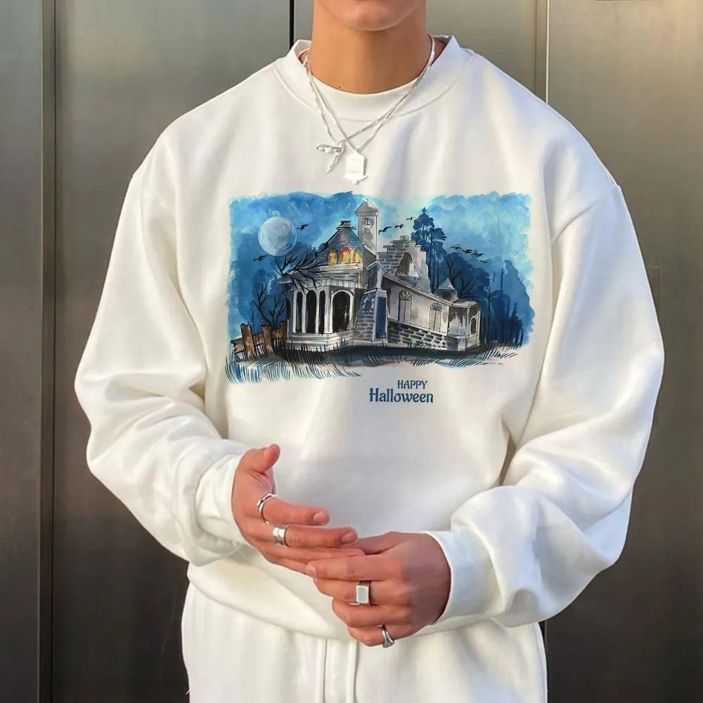 Halloween Graphic Print Casual Men's Crewneck Sweatshirt sold by Shopnova product image thumbnail 2