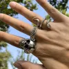 Skull Boa Design 3 Piece Combination Ring sold by Shopnova