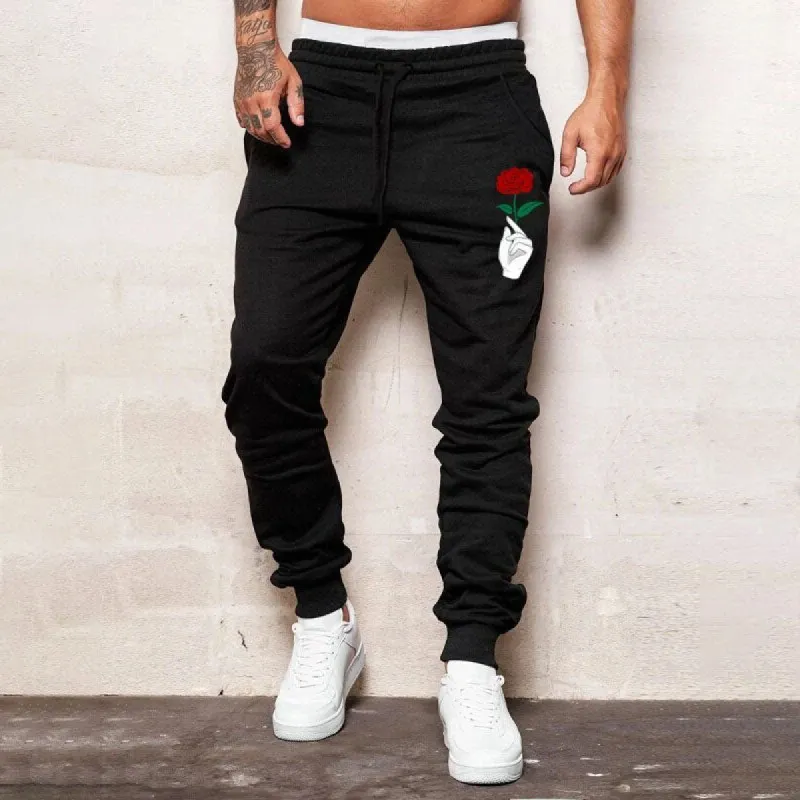 Clearance-Flowers Print Casual Sweatpants sold by Shopnova
